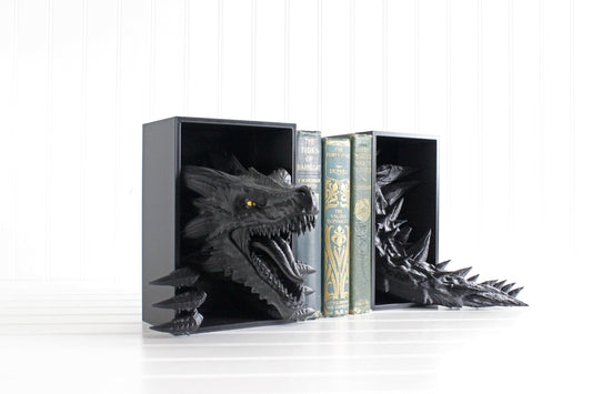 Dragon Book Nook, Dragon Head, Bookshelf Decor, 3D Print, Awakening