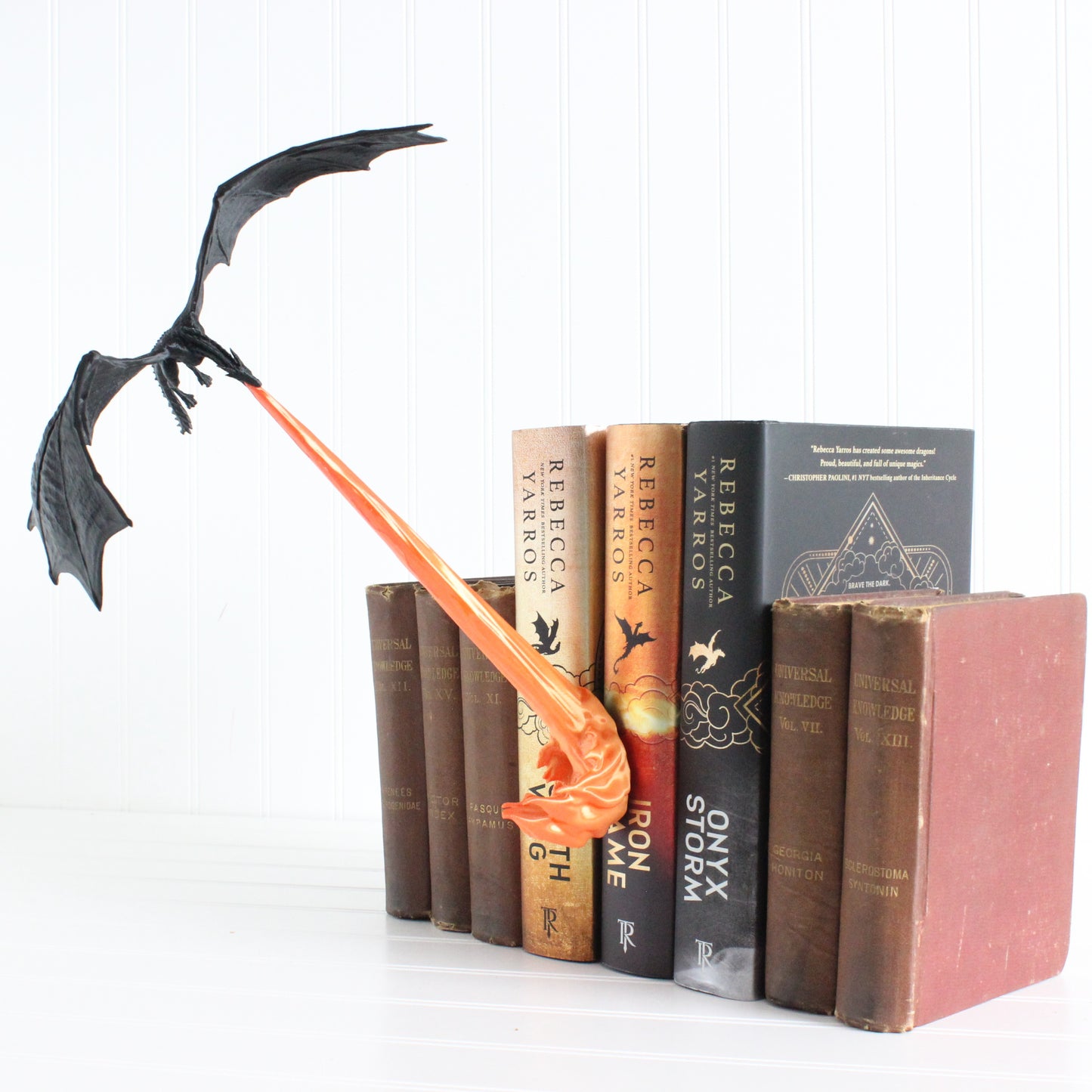 Fire Breathing Dragon Bookshelf Decor, Dragon Book Nook, 3D Print