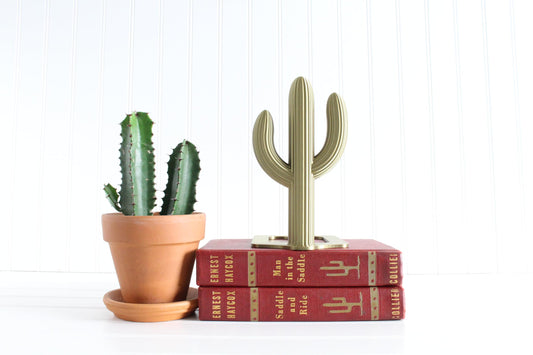 Cactus Bookend, Cacti, Southwestern Desert, Country Home Decor