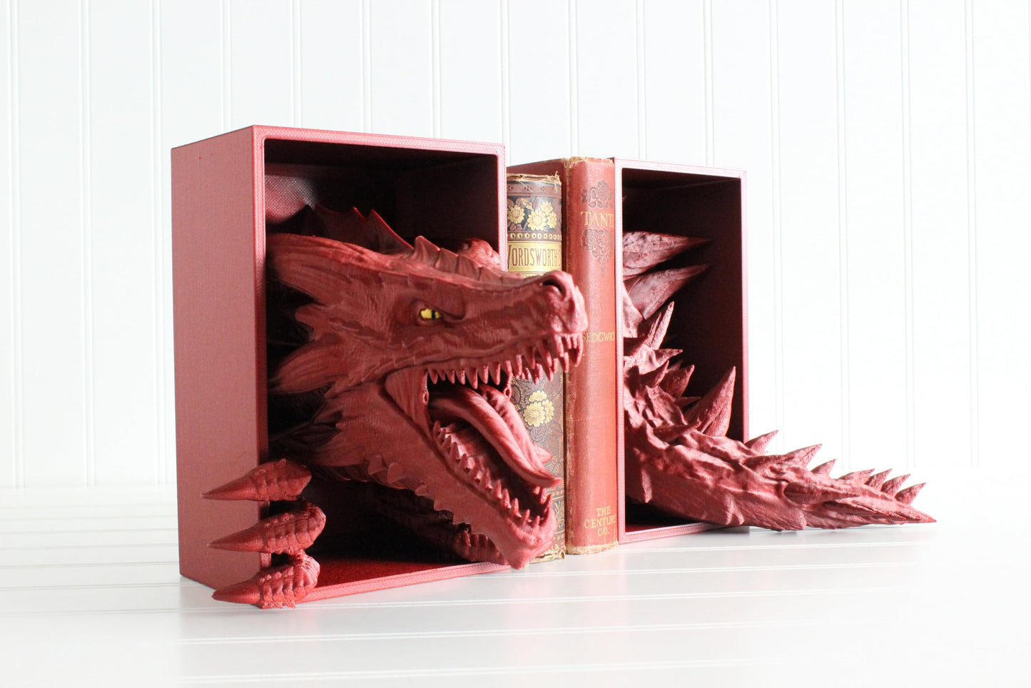 Dragon Book Nook, Dragon Head, Bookshelf Decor, 3D Print, Awakening