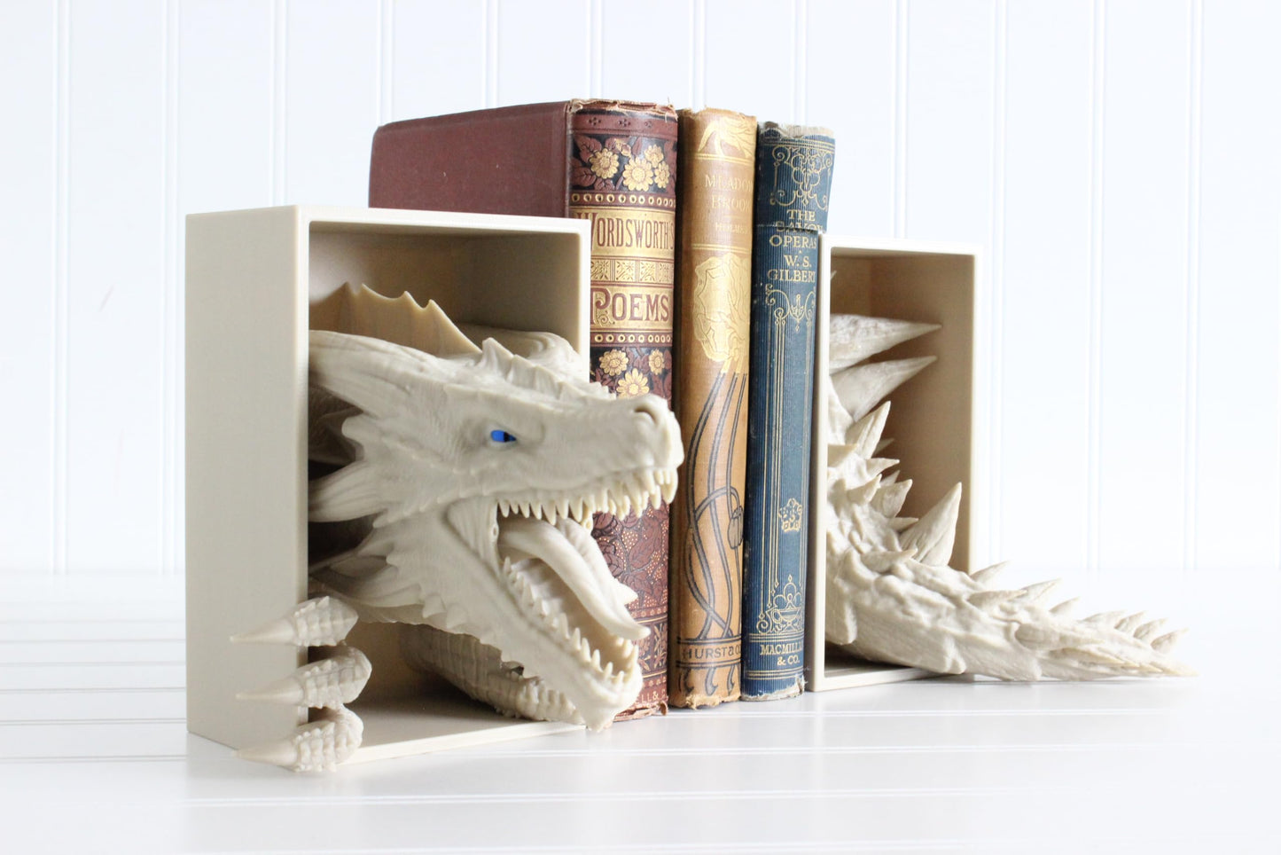 Dragon Book Nook, Dragon Head, Bookshelf Decor, 3D Print, Awakening