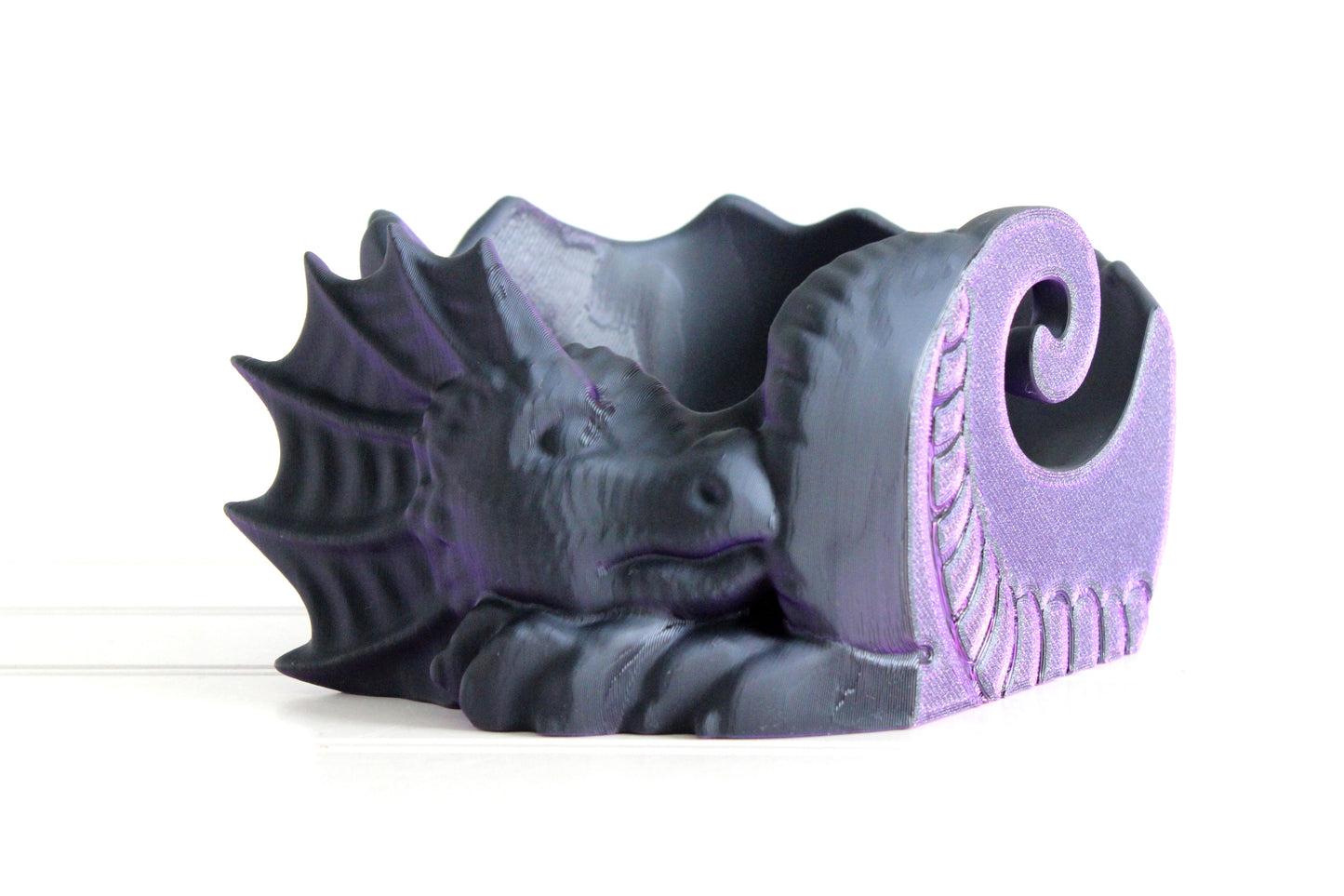 Aqua Dragon Yarn Bowl, Knitting Bowl, Crochet Yarn Holder, 3d Print