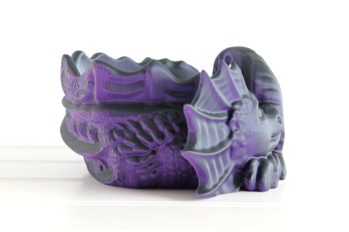 Aqua Dragon Yarn Bowl, Knitting Bowl, Crochet Yarn Holder, 3d Print