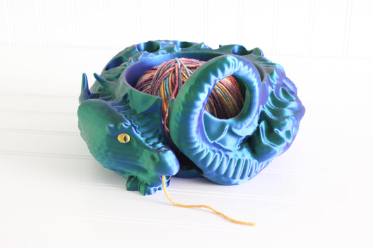 Dragon Yarn Bowl, Knitting Bowl, Yarn Holder for Crochet, 3d Print