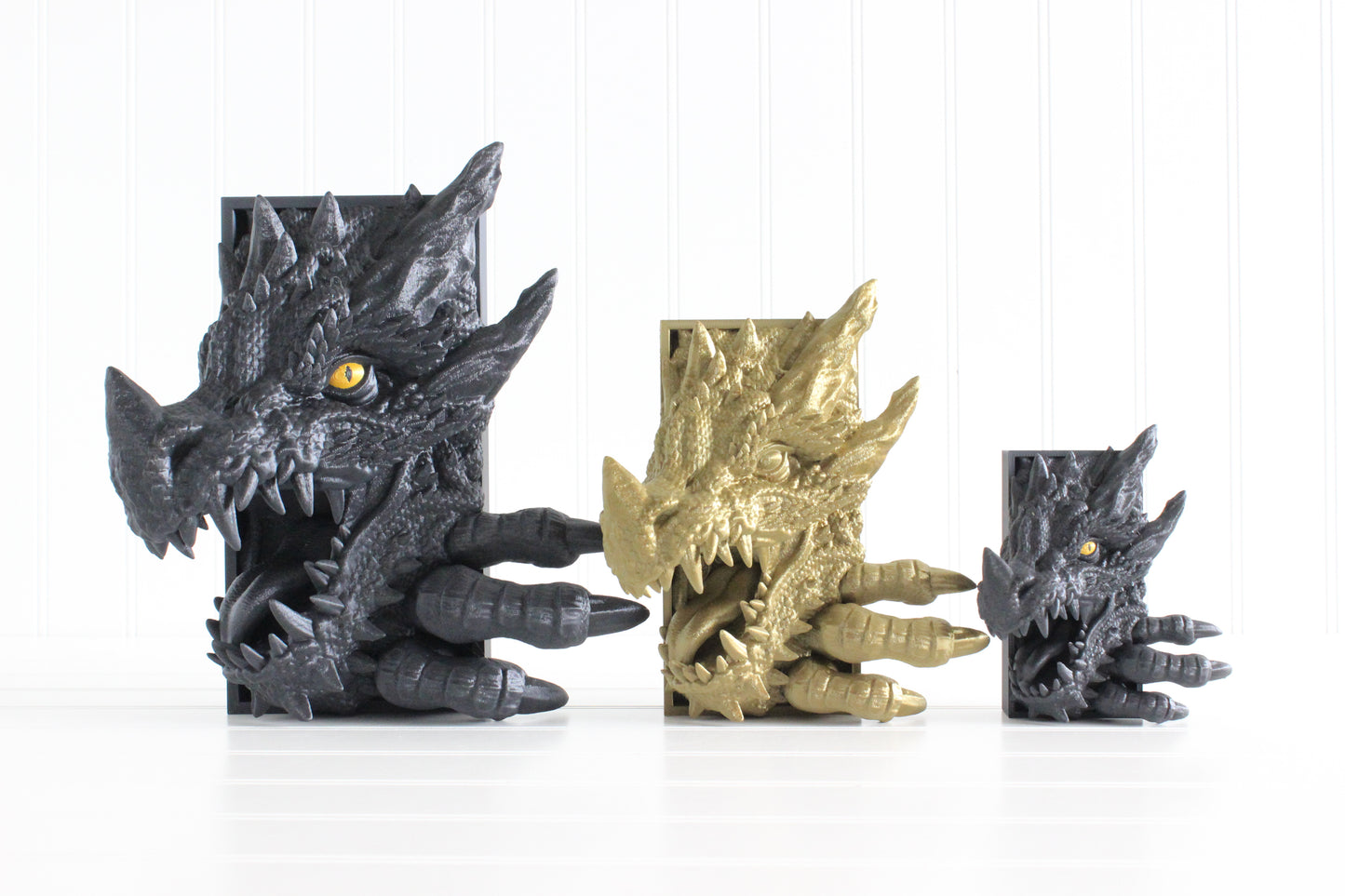 Dragon Head Open Mouth ONLY, Dragon Book Nook, Bookshelf Decor, 3D Print