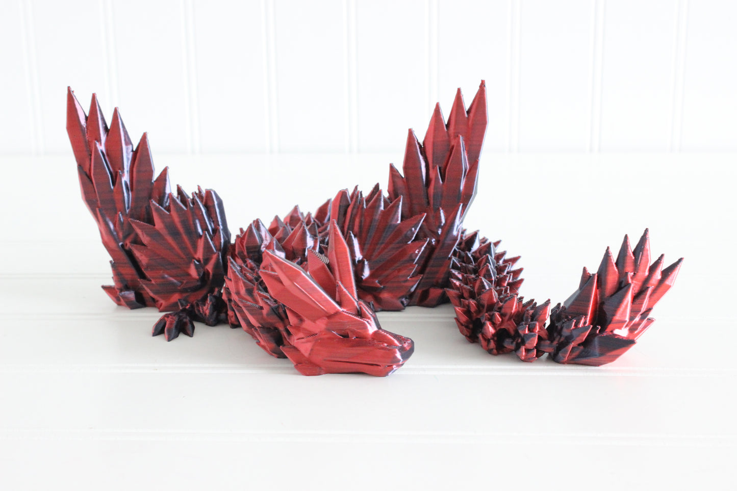 Articulated Dragon, Desk Toy, Bookshelf Decor, 3D Print Fidget, Dragon Egg