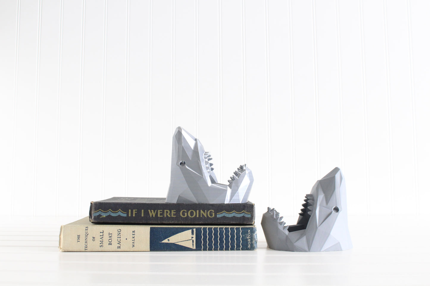 Shark Phone Stand, Planter, Candle Holder, Great White Shark 3D Print