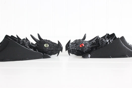 Dragon, Wyvern Dragon with Wings, Bookshelf Decor, 3D Print Articulated Fidget