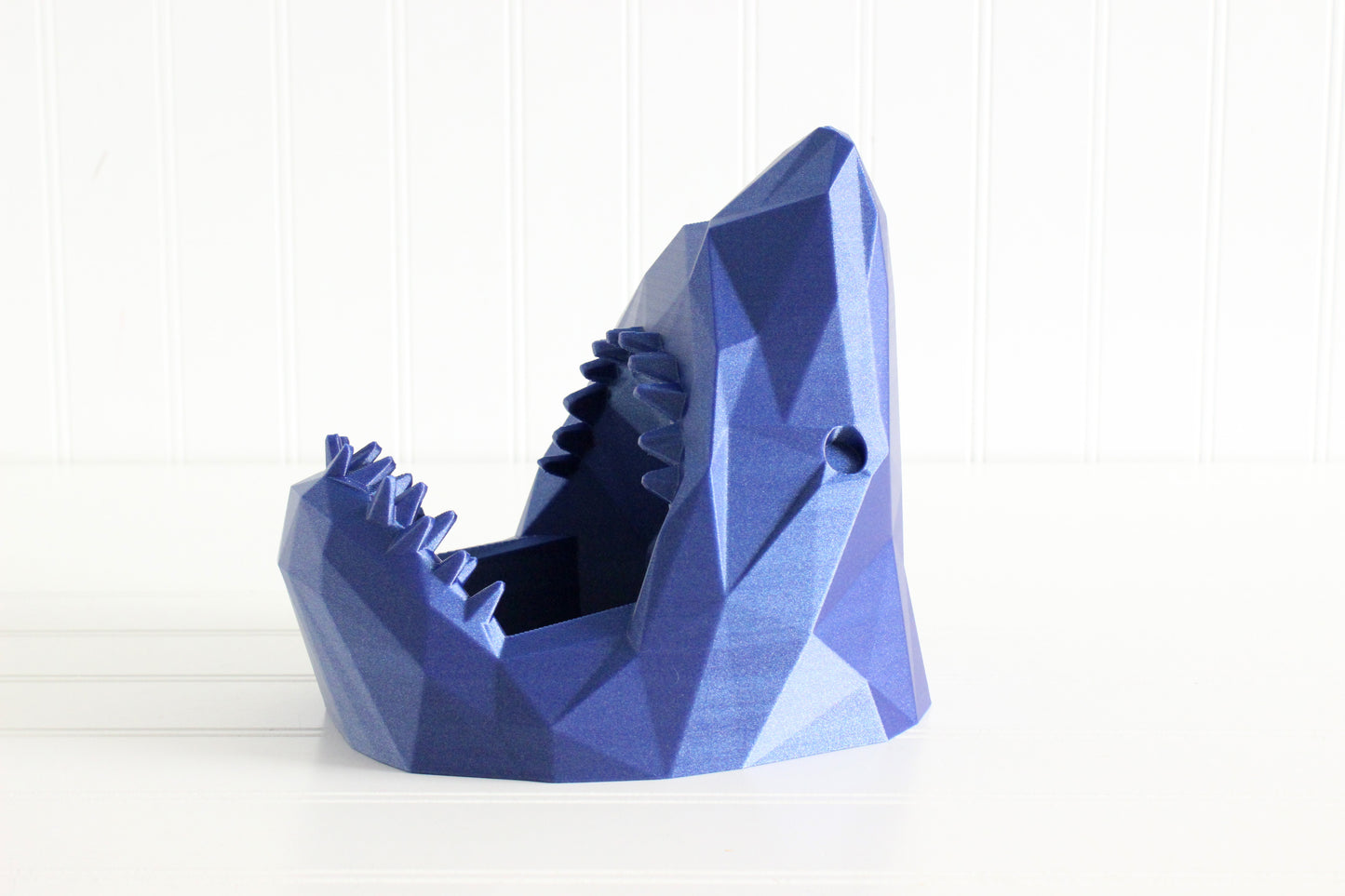 Shark Phone Stand, Planter, Candle Holder, Great White Shark 3D Print