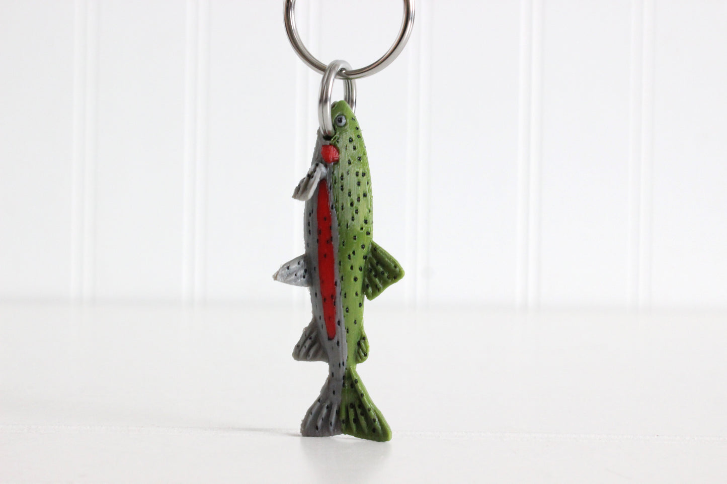 Rainbow Trout Keychain -  Animal Keychain for Car Keys, Backpacks, and Purses