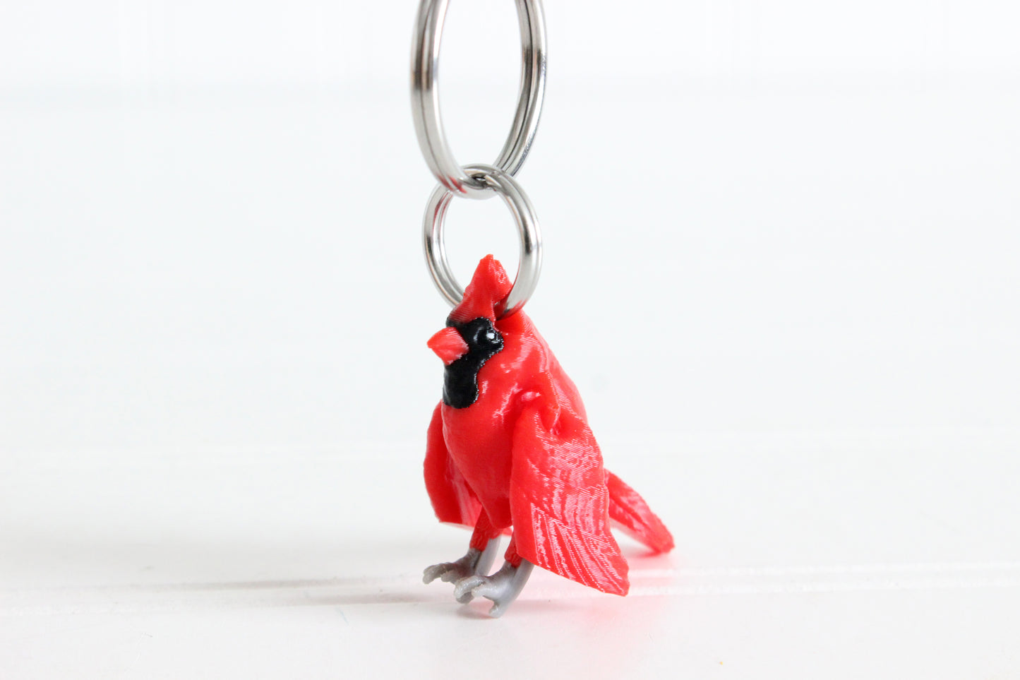 Cardinal Keychain -  Animal Keychain for Car Keys, Backpacks, and Purses