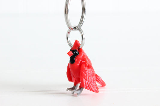 Cardinal Keychain -  Animal Keychain for Car Keys, Backpacks, and Purses