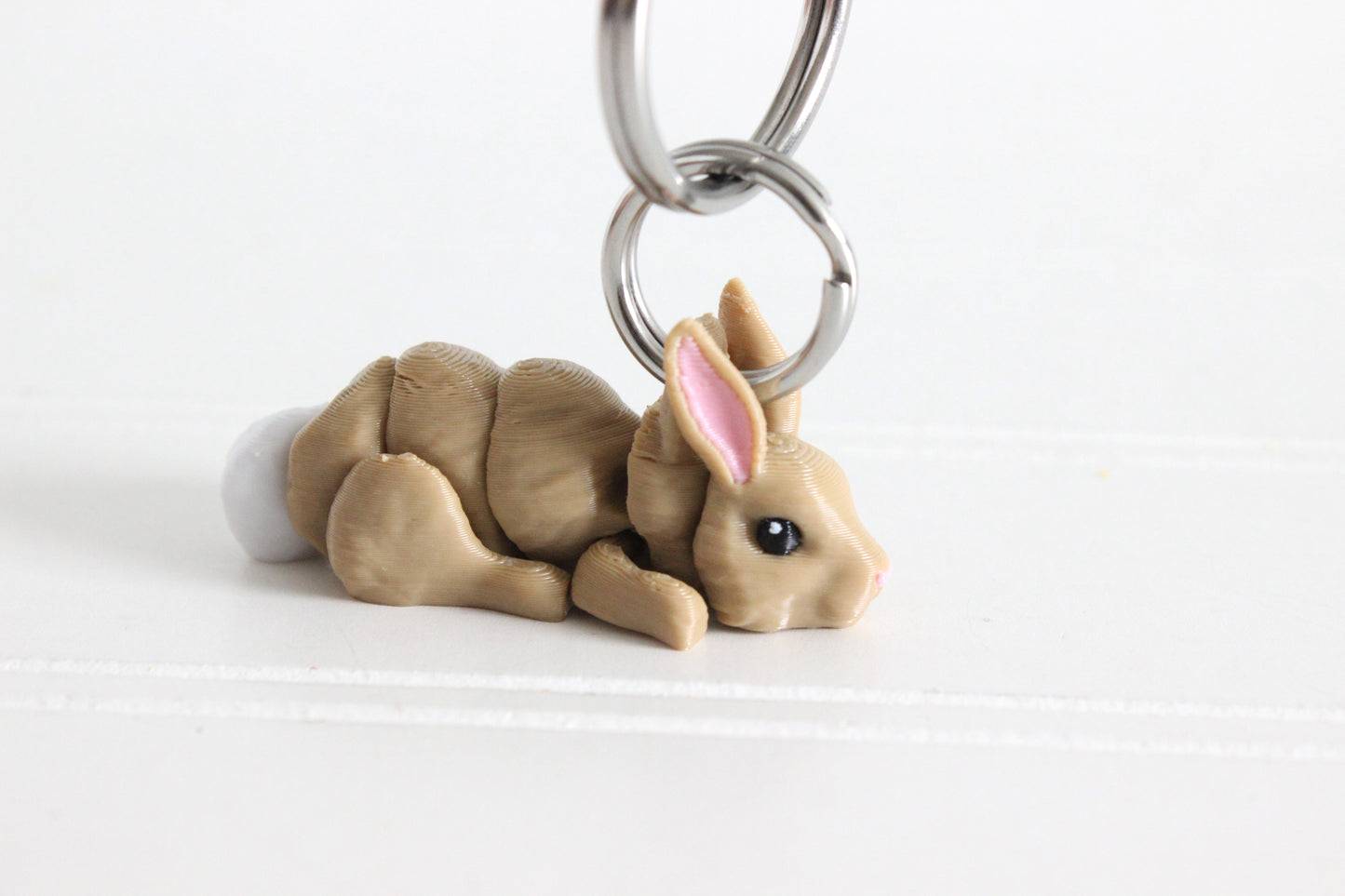 Bunny Keychain -  Animal Keychain for Car Keys, Backpacks, and Purses