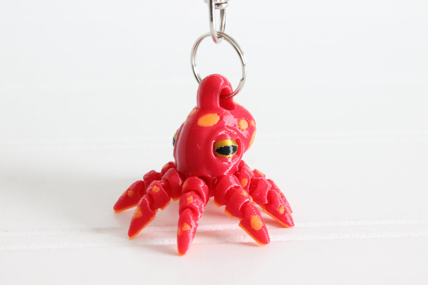 Octopus Keychain -  Animal Keychain for Car Keys, Backpacks, and Purses