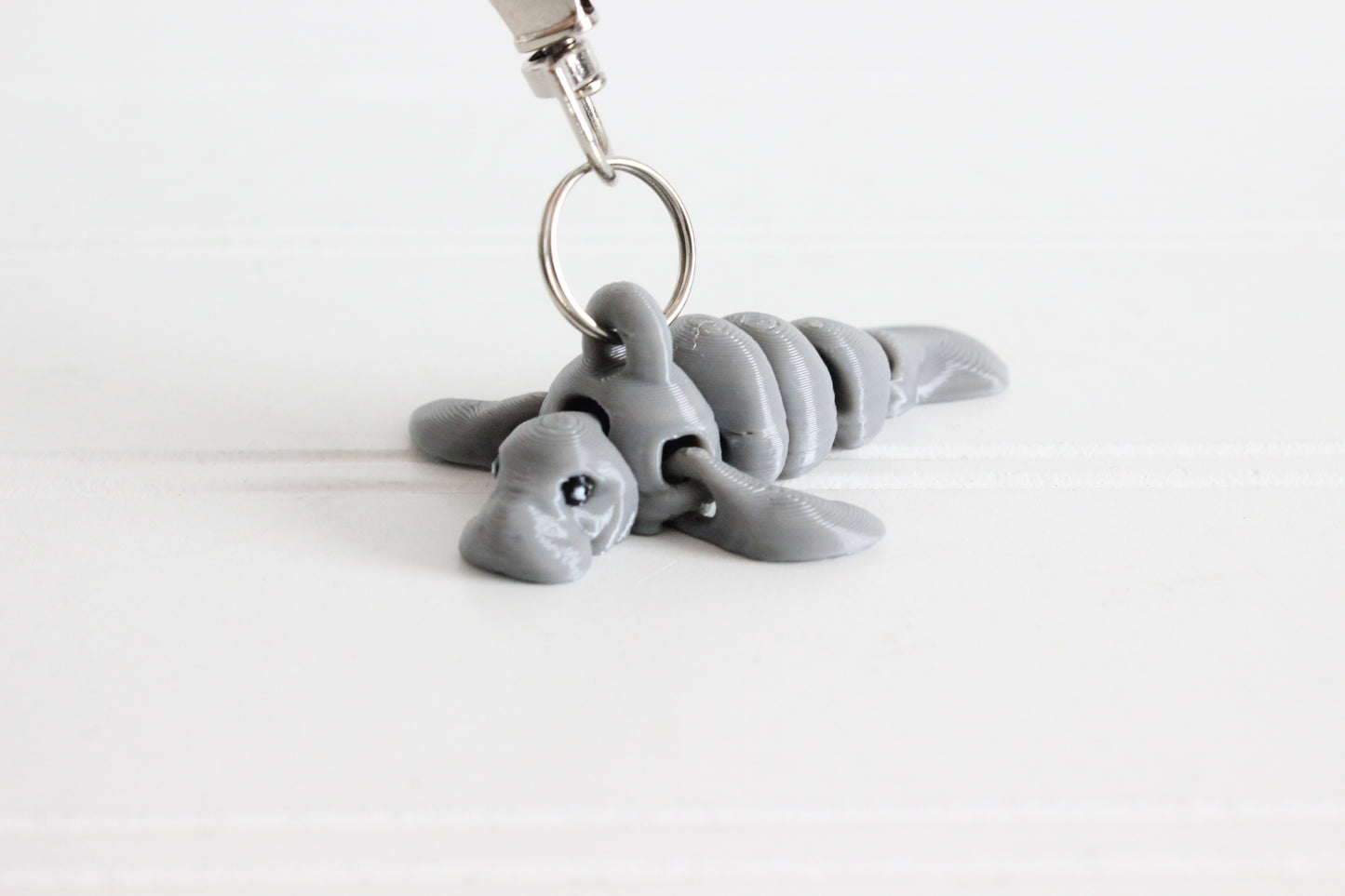Manatee Keychain -  Animal Keychain for Car Keys, Backpacks, and Purses