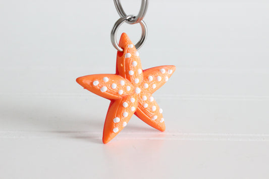 Starfish Keychain -  Animal Keychain for Car Keys, Backpacks, and Purses