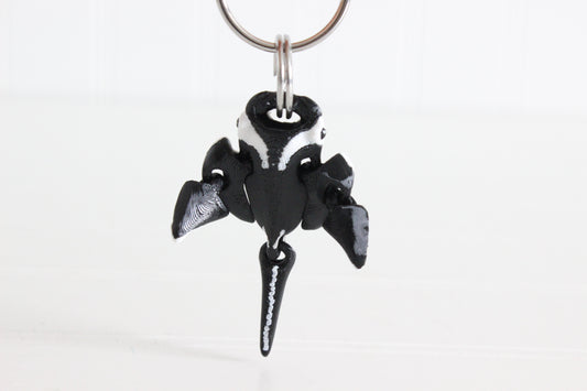 Oceanic Manta Ray Keychain -  Animal Keychain for Car Keys, Backpacks, and Purses