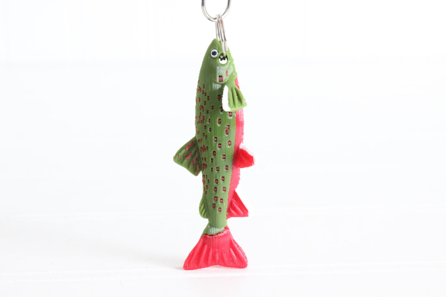 Brook Trout Keychain -  Animal Keychain for Car Keys, Backpacks, and Purses