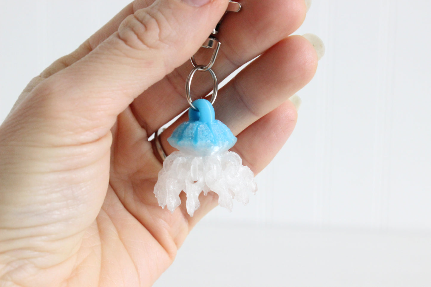 Jellyfish Keychain -  Animal Keychain for Car Keys, Backpacks, and Purses