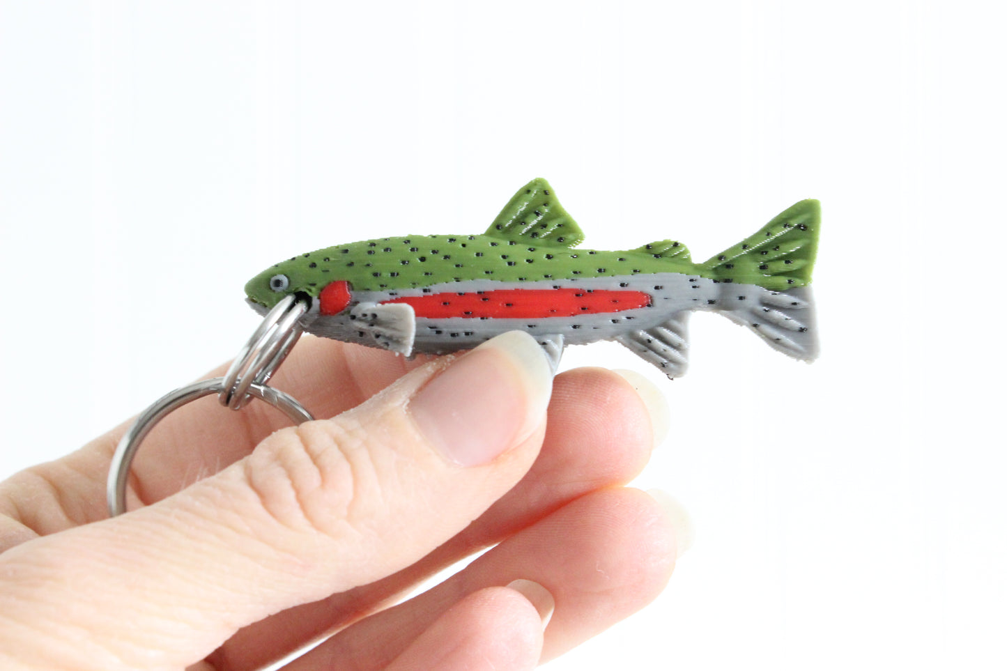 Rainbow Trout Keychain -  Animal Keychain for Car Keys, Backpacks, and Purses