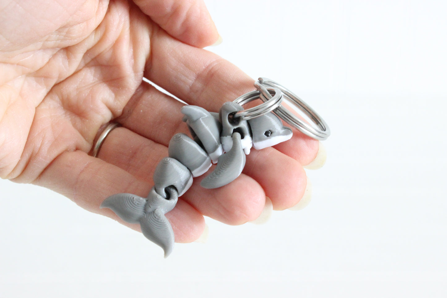 Dolphin Keychain -  Animal Keychain for Car Keys, Backpacks, and Purses