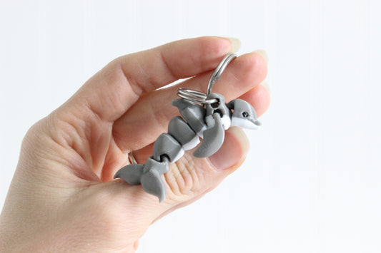 Dolphin Keychain -  Animal Keychain for Car Keys, Backpacks, and Purses