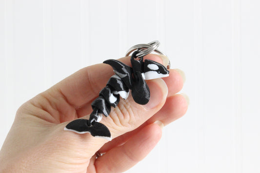 Orca Keychain -  Animal Keychain for Car Keys, Backpacks, and Purses