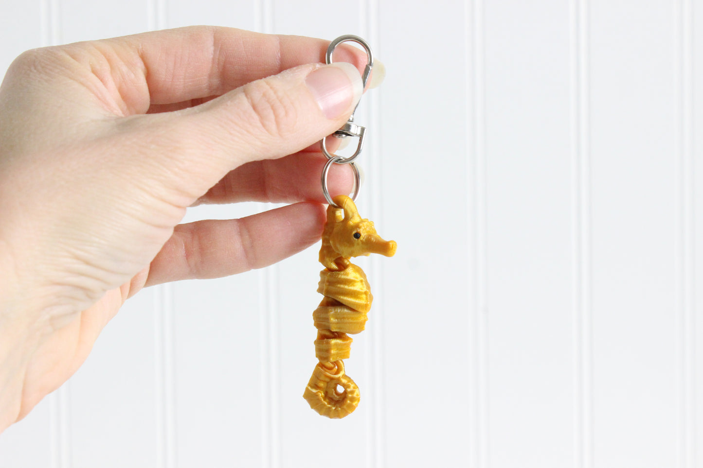 Seahorse Keychain -  Animal  Keychain for Car Keys, Backpacks, and Purses