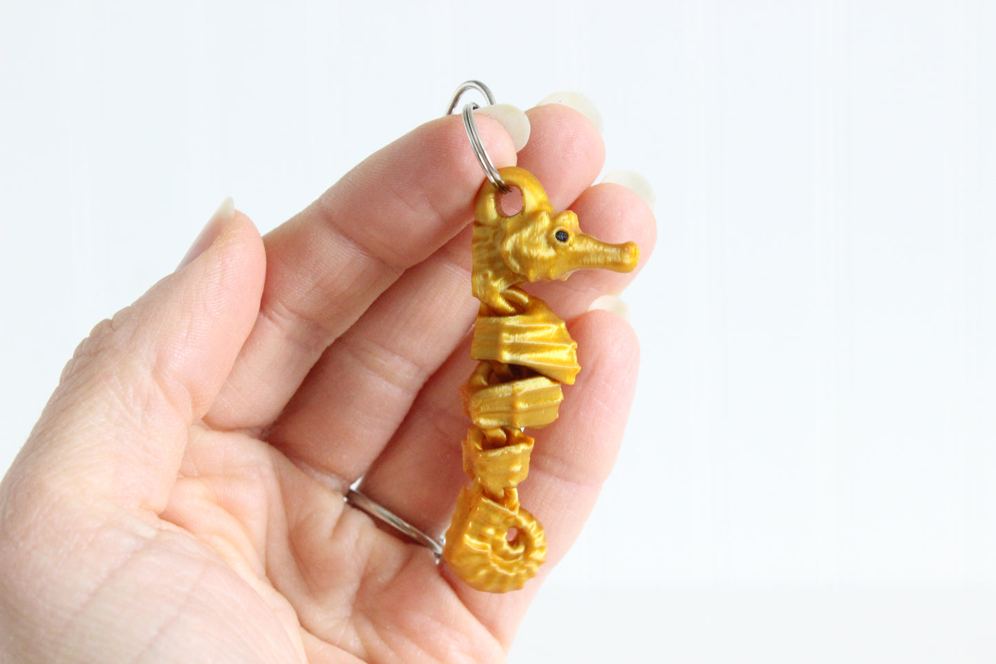 Seahorse Keychain -  Animal  Keychain for Car Keys, Backpacks, and Purses