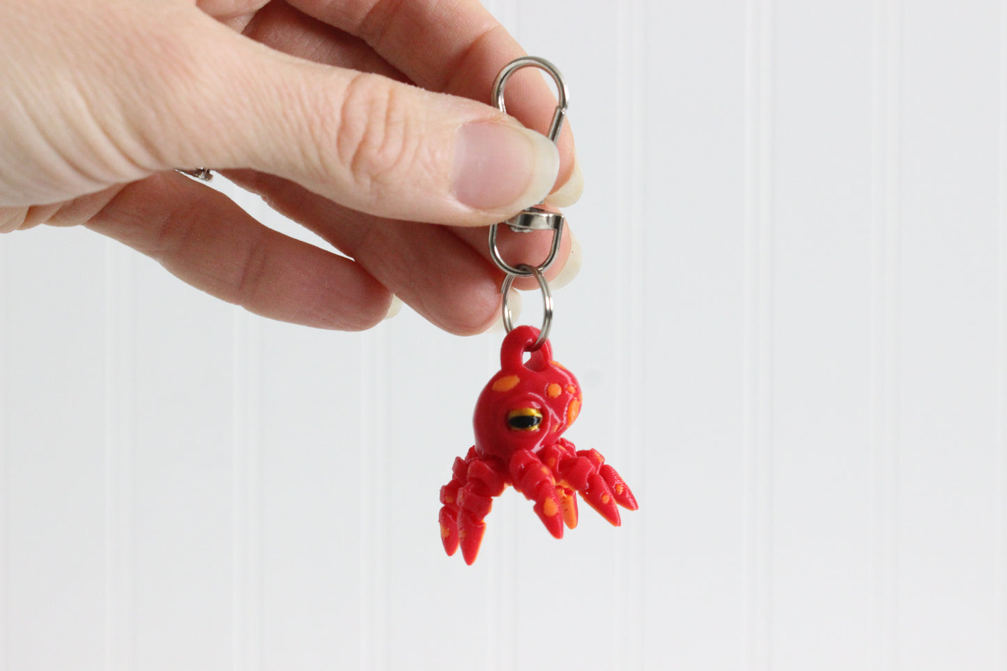 Octopus Keychain -  Animal Keychain for Car Keys, Backpacks, and Purses