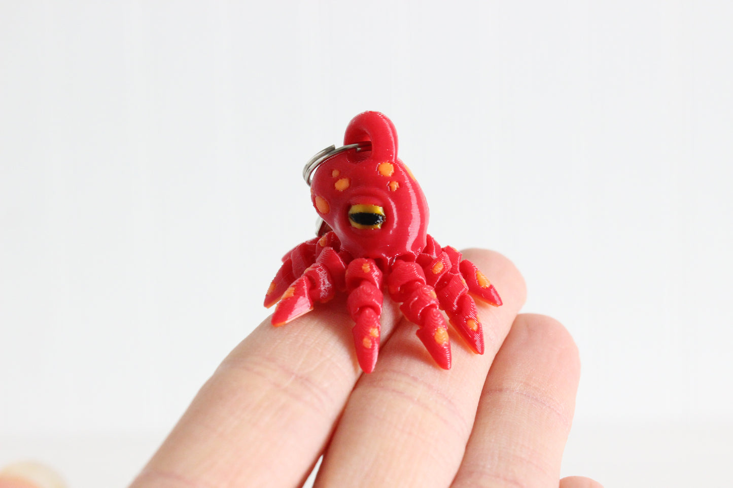 Octopus Keychain -  Animal Keychain for Car Keys, Backpacks, and Purses