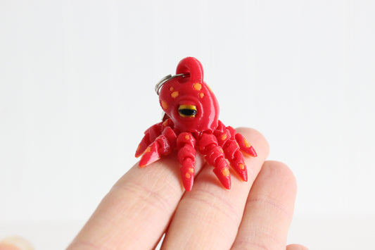 Octopus Keychain -  Animal Keychain for Car Keys, Backpacks, and Purses