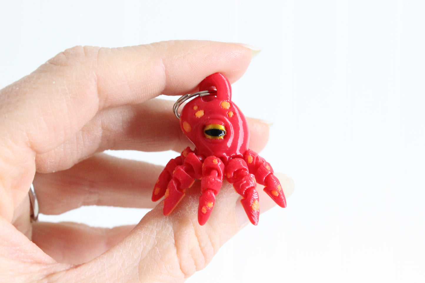 Octopus Keychain -  Animal Keychain for Car Keys, Backpacks, and Purses