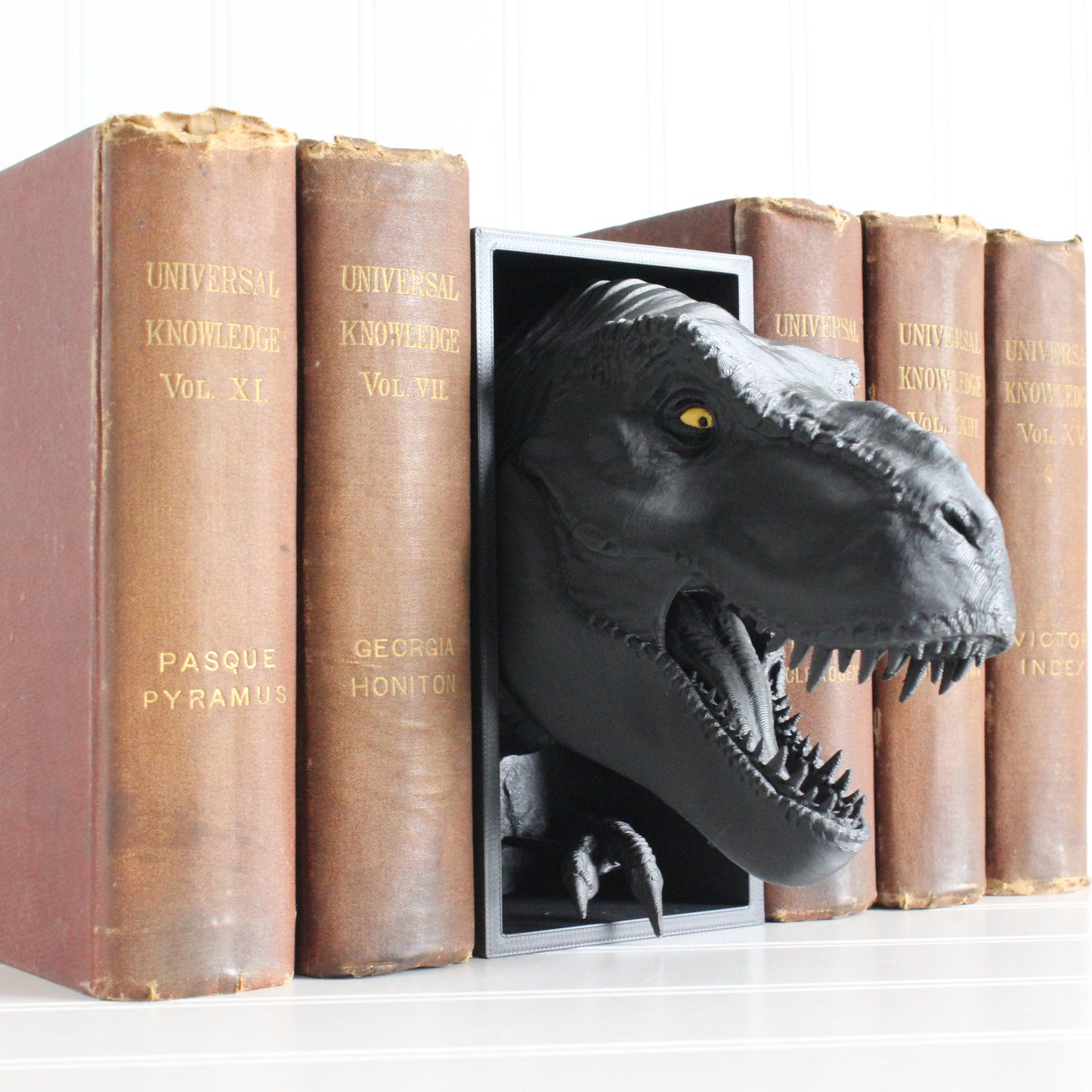 Dinosaur Book Nook, Dinosaur Head Bookshelf Decor, 3D Print