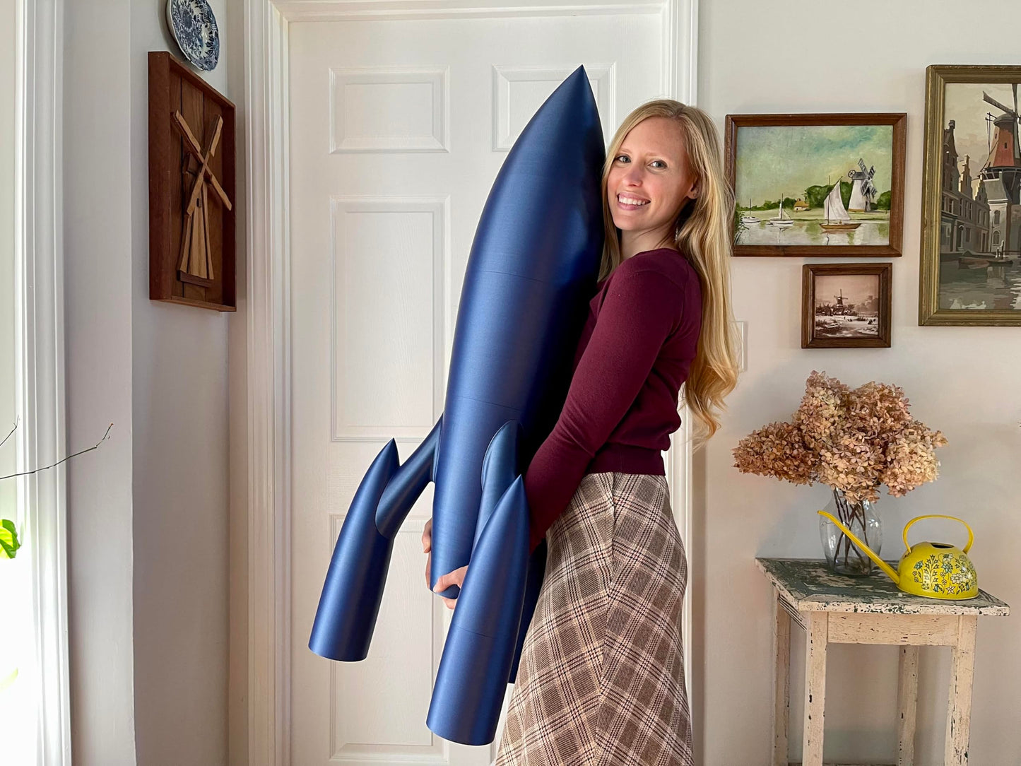 Extra Large Rocket Ship Figurine, Spaceship, Custom Trophy